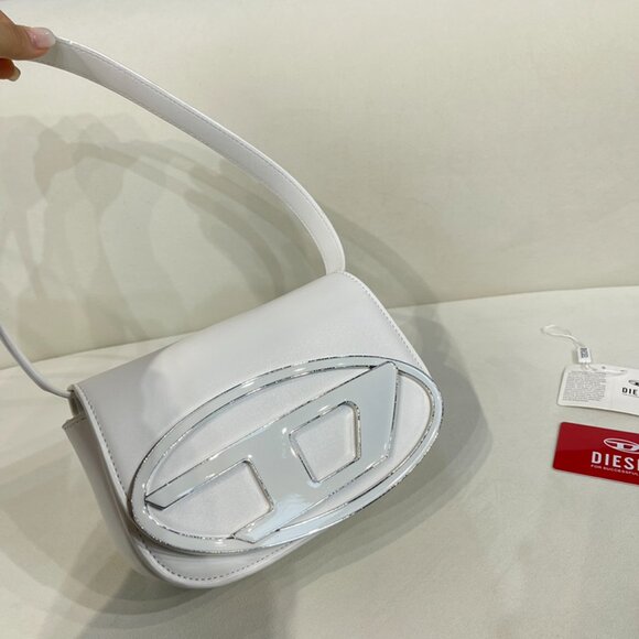 Diesel White Brand Logo Shoulder Bag - Picture 9 of 9